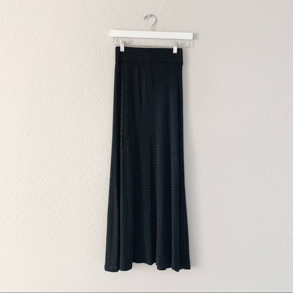 Wet Seal Black Maxi Skirt Stripes Small